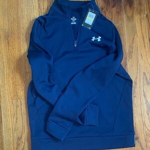 Under Armour Men's Dark Blue Zip-Up Sweater